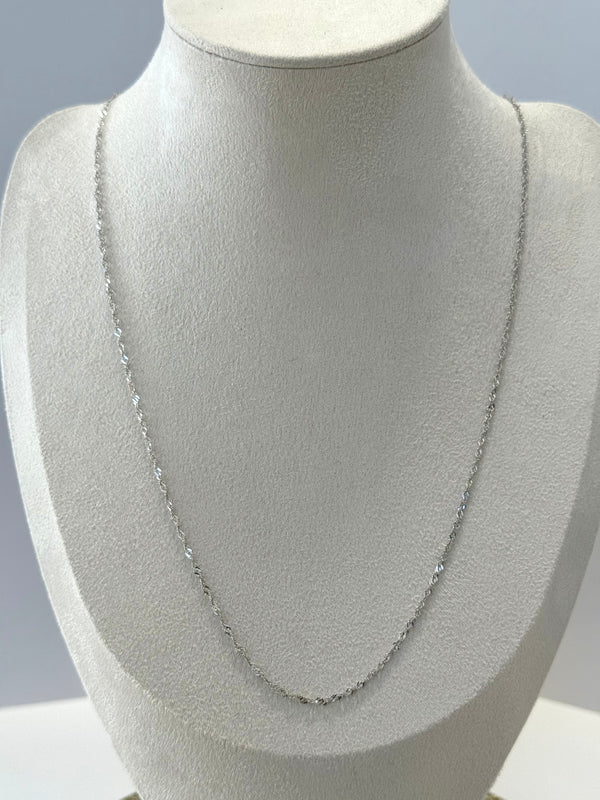 925 Sterling Silver Singapore Chain Necklace