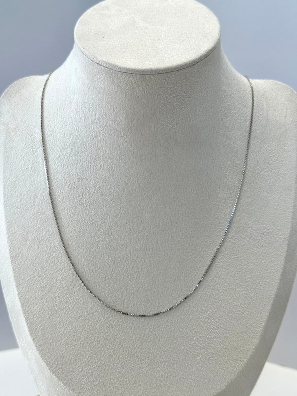 925 Sterling Silver Box Chain Necklace